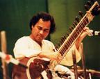Krishnaji at the World Music Festival in Pezaro, Italy (1996).
